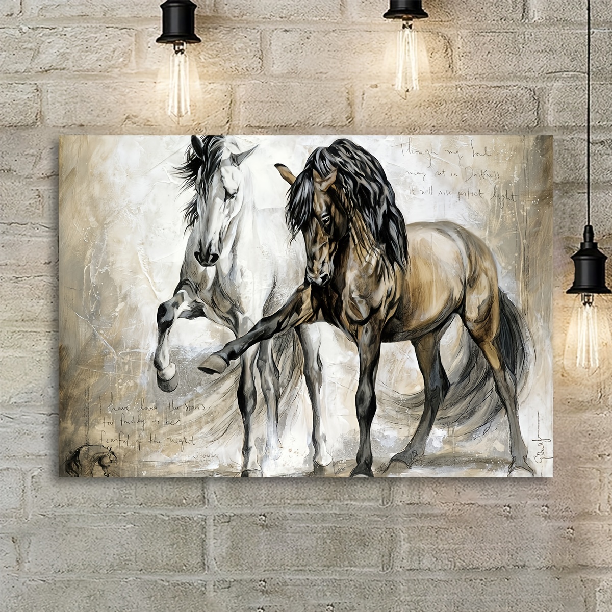 Horse Easy Diy Oil Paint By Numbers For Adults Beginner ( - Temu