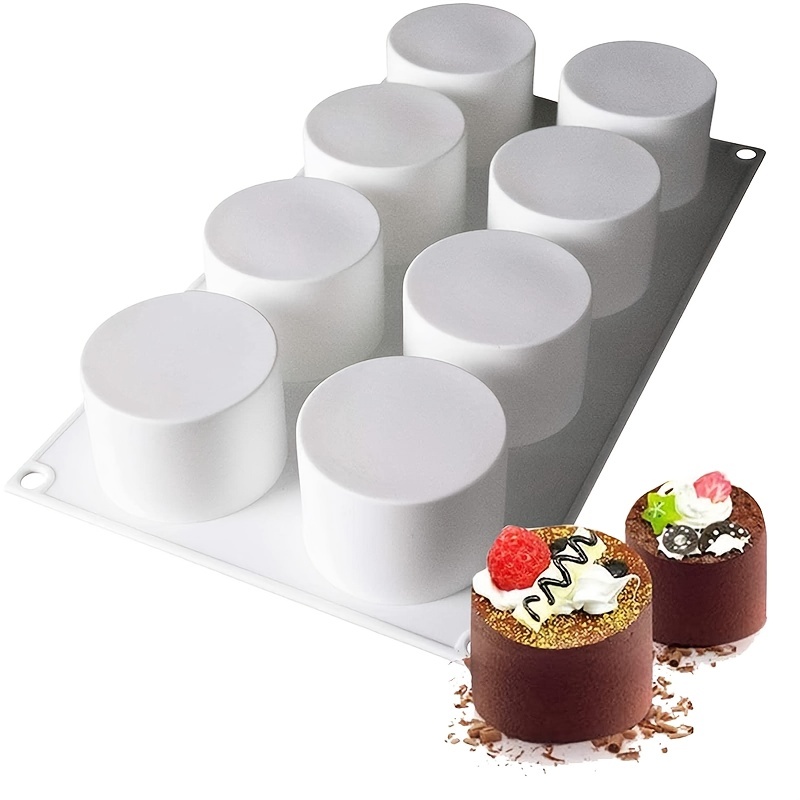 8 Cells Square-Shape Cake Moulds Silicone Mold Mousse Ice Cream Chocolate  Square-Shape Cake Moulds Silicone Mold useful Bakeware Pastrys Mold 