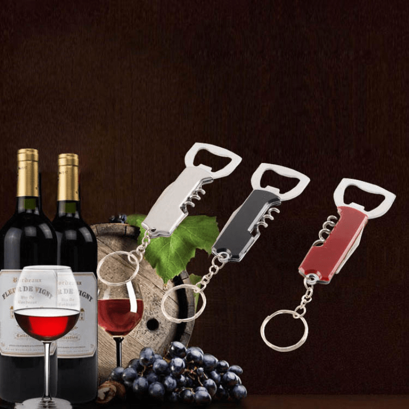 Antique Silver Alloy 3d Wine Bottle Wine Cup Wine Opener - Temu