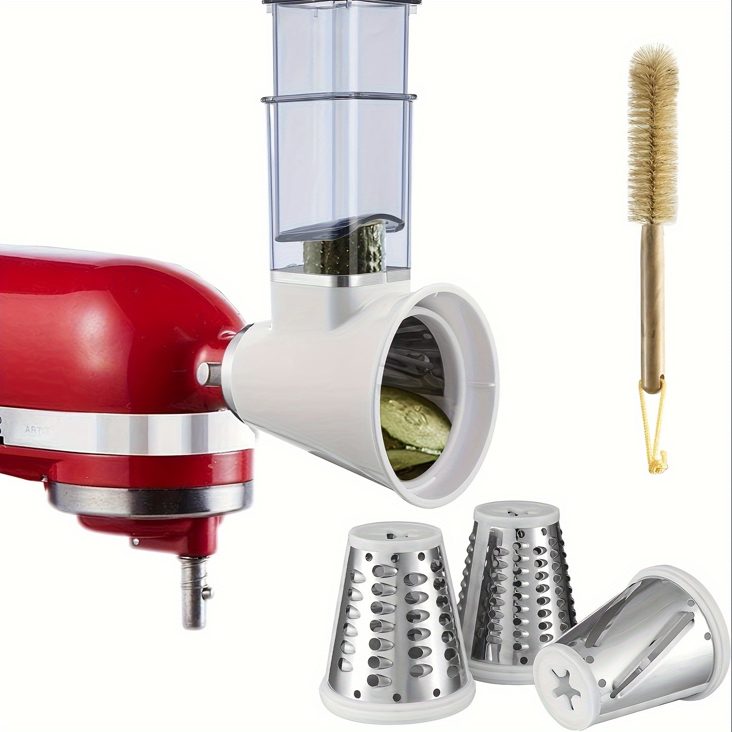 new kind Slicer/Shredder Attachment for KitchenAid Stand Mixers as  Vegetable Chopper Accessory-Salad Maker large size 5 blades - AliExpress