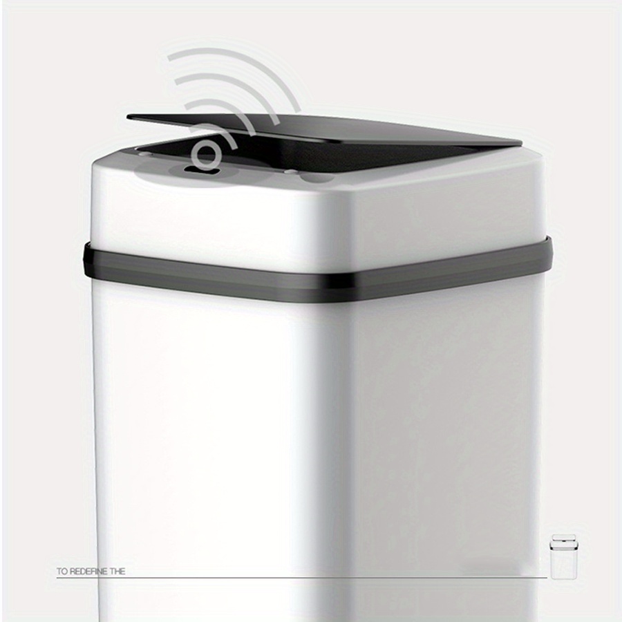 Cubo de basura automático de gran capacidad (13 galones / 50 litros) con  tapa y sensor de movimiento electrónico, por lo que no requiere contacto;