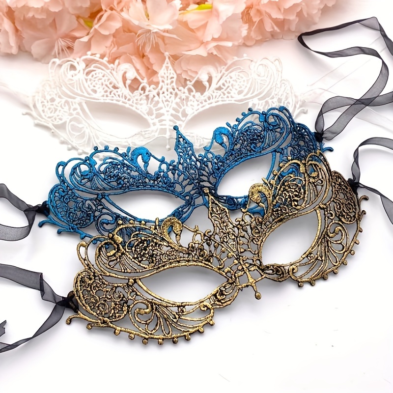 1pc Masquerade Party Mask Halloween Party Half-Face Mask Stage Performance Prom Dance Mask,Temu