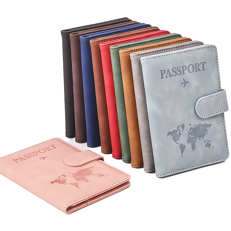 Minimalist Pu Leather Travel Passport Holder, Ticket Holder - Temu