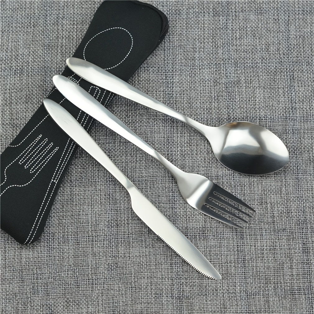 LIANYU 2 Pack Camping Travel Silverware Set, Portable Utensils