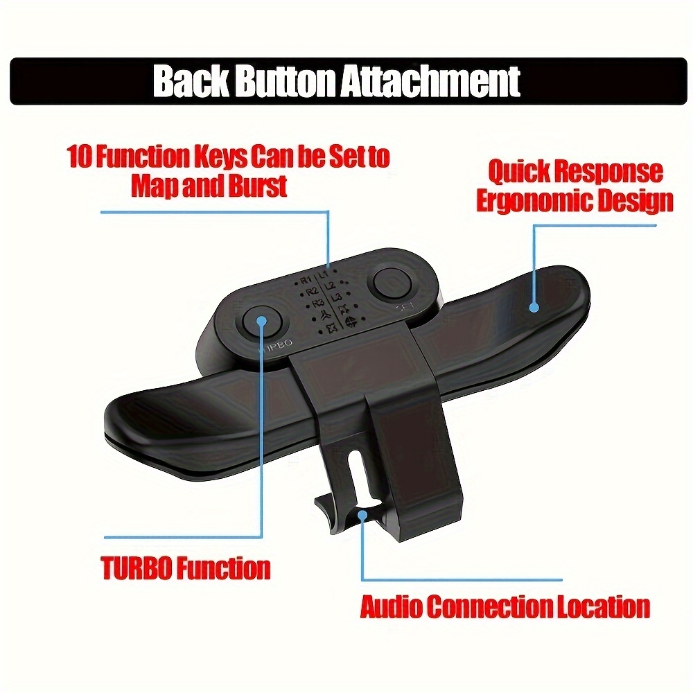 Palancas extendidas para mando de PS4, accesorios de juego, botón trasero,  Joystick, adaptador de llave Turbo