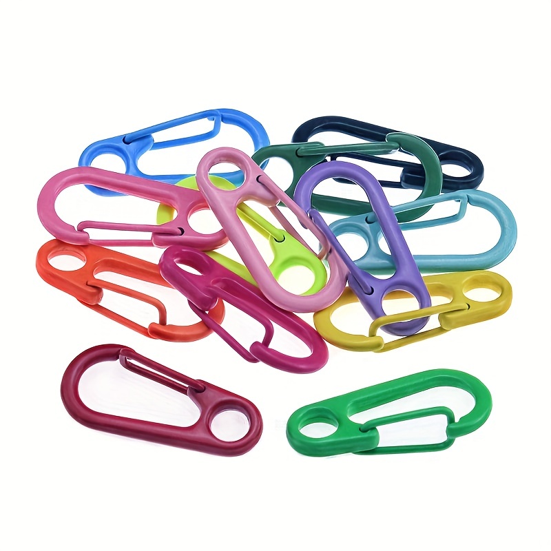 Temu 20 Pack Aluminum Mini Carabiner Keychain Clips Small Carabiner Clip D Shape Spring Clips Accessory and Keychain Carabiners with Key Rings for