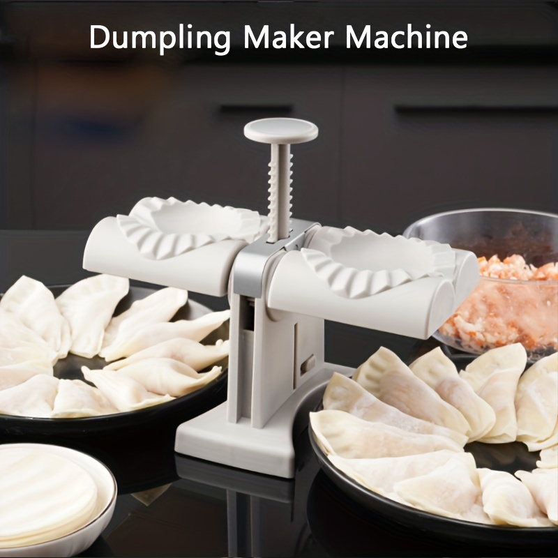 4pcs Dumpling Maker Kit Double Head Automatic Dumpling Maker Mould Household Reusable Dumpling Making Tool Multifunctional Quick Making Dumpling