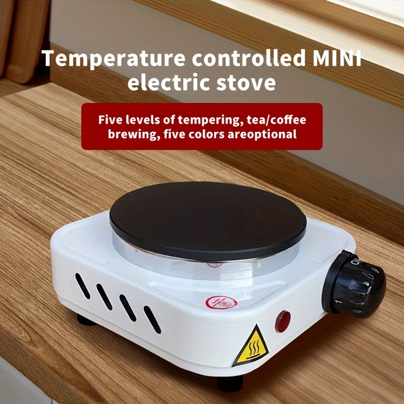 Mini Stove, Small Hot Plates For Cooking Electric Portable Burner 500W  Stainless Steel Mini Stove Hot Plate Multifunctional Home Heater (US Plug  110V)