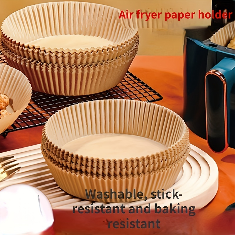 Home Expert Air Fryer Disposable Paper Liner-100PCS Parchment Paper  Sheets,Round Air Fryer Parchment Paper