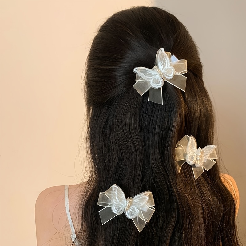 Lazos para el pelo de niñas grandes de 6 pulgadas con clips, accesorios  para el cabello para vestido de niña de las flores, lazos únicos de  animación