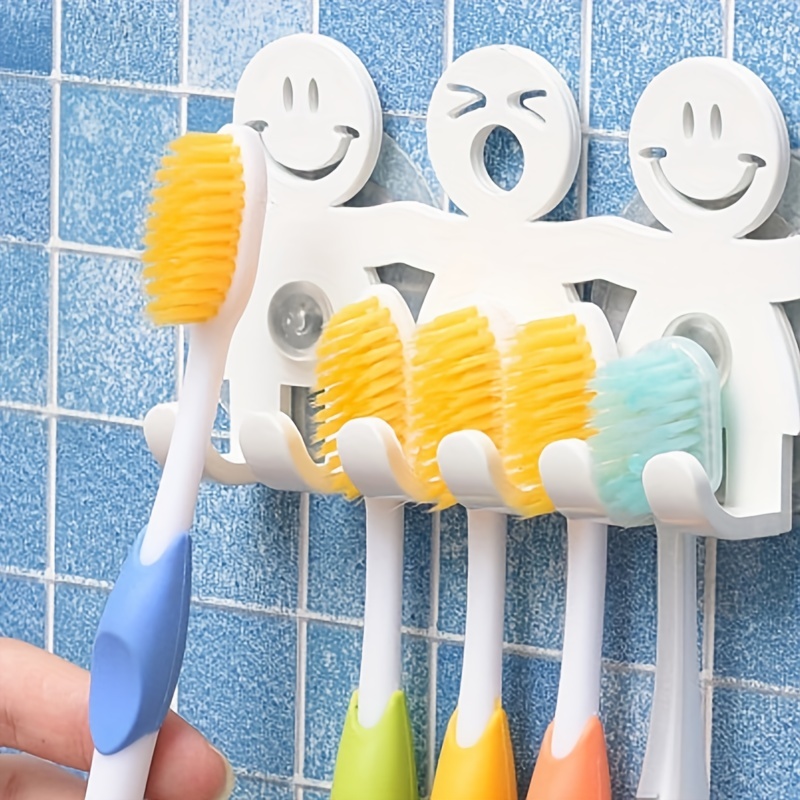 1pc Easy-to-Install Wall Mounted Toothbrush Holder with Punch-Free Design -  Keep Your Toothbrush and Toothpaste Organized and Accessible in Your Bathr