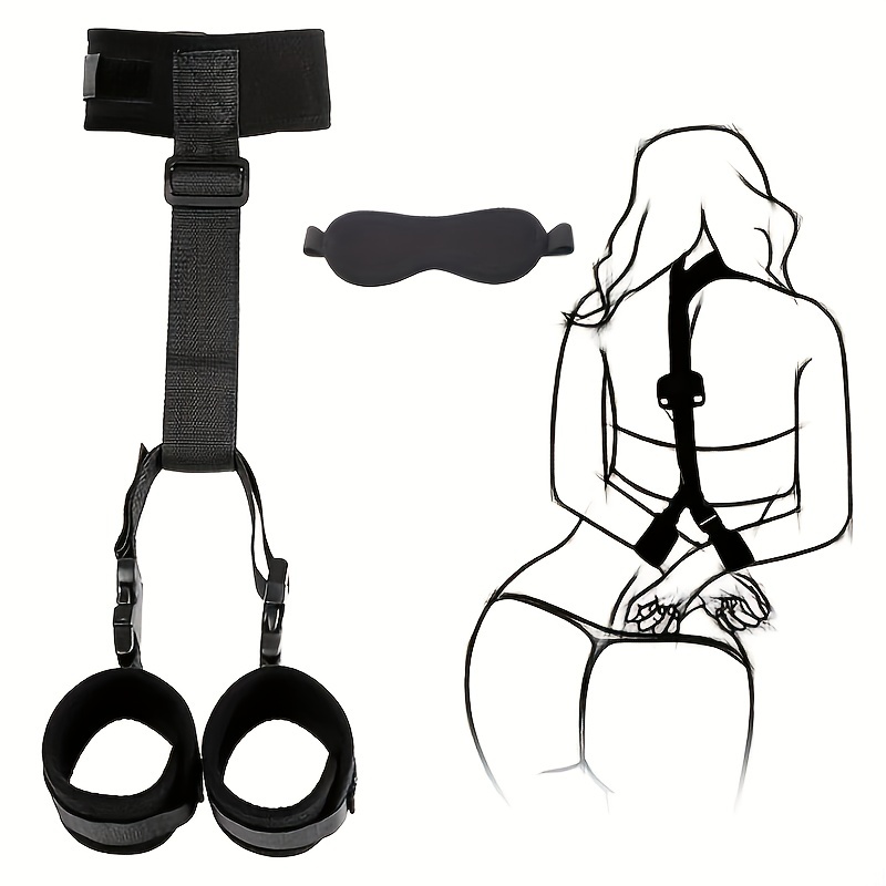 Kit Bondage Restricciones Cuero Sintético Correa Esposas - Temu