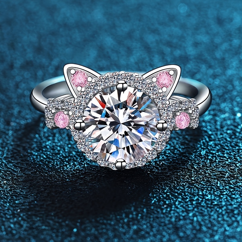 Cat shaped hot sale engagement ring