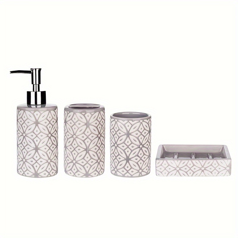 5pcs Juego Accesorios Baño Dispensador Loción Soporte Jabón - Temu Spain