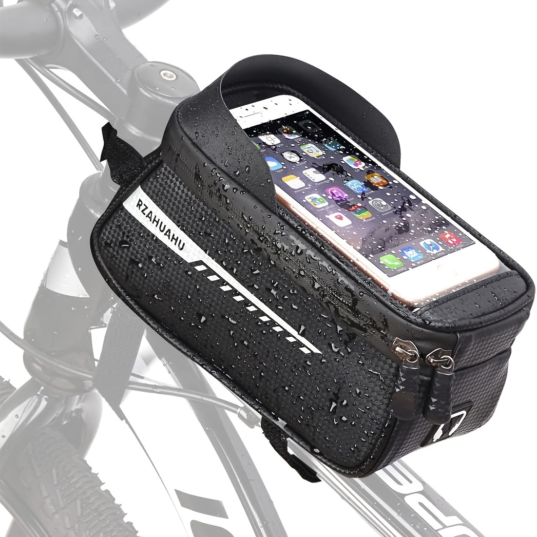 Bolsa para cuadro triangular de bicicleta, bolsa para manillar de bicicleta  reflectante e impermeable, bolsa para tubo de bicicleta para dinero,  teléfono, herramienta de reparación (1,5 l) : : Deportes y aire