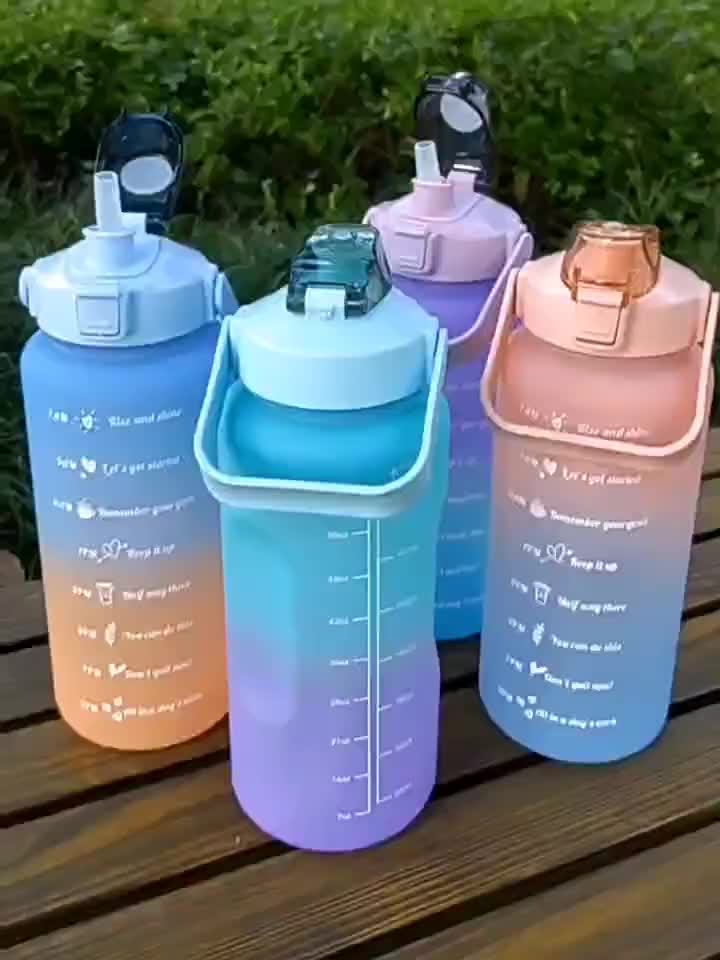 Keepred Gradient Water Bottle Portable Leakproof Bottle - Temu