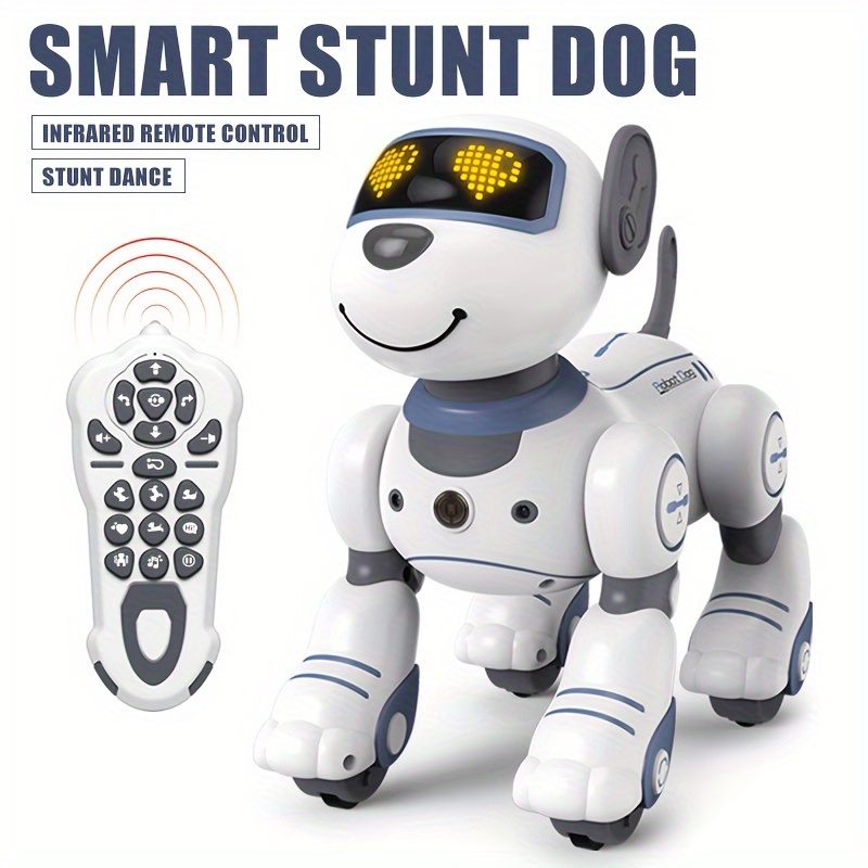 Husky - Juguete para perro que camina y ladra con correa de control, robot  realista que mueve la cola, robot interactivo musical de baile, animado