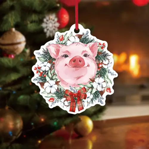 6pcs Mini Resin Luminous Pigs - Perfect for DIY Christmas, Birthday Party  Decoration & Aquarium Landscaping!