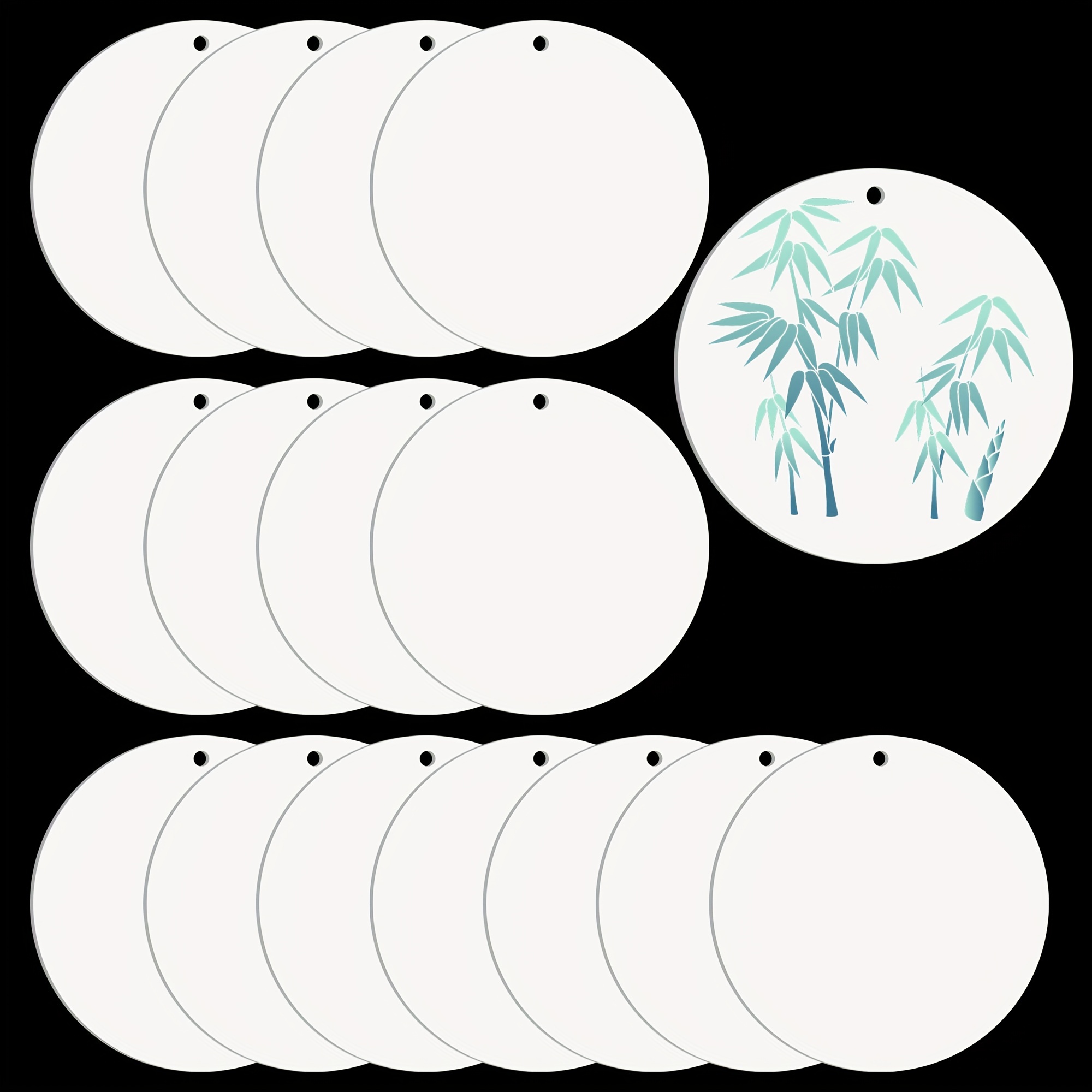 100 Pcs Blanks en acrylique transparent, disque acrylique rond de 4 pouces,  feuilles vierges d'ornement en acrylique transparent