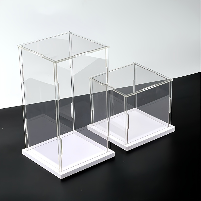  Caja de exhibición de cristal, caja de exhibición de vidrio,  caja de exhibición transparente, vitrina multifunción, accesorio de  exhibición versátil, vitrinas de vidrio : Hogar y Cocina