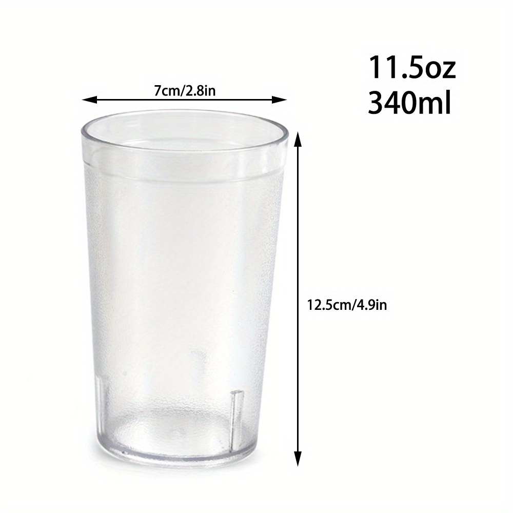 Unbreakable Plastic Stackable Water Tumbler, Acrylic Drinking Glasses, For  Juice Beverages Drinks Coffee Restaurant Style Reusable Top-rack Dishwasher  Safe - Temu