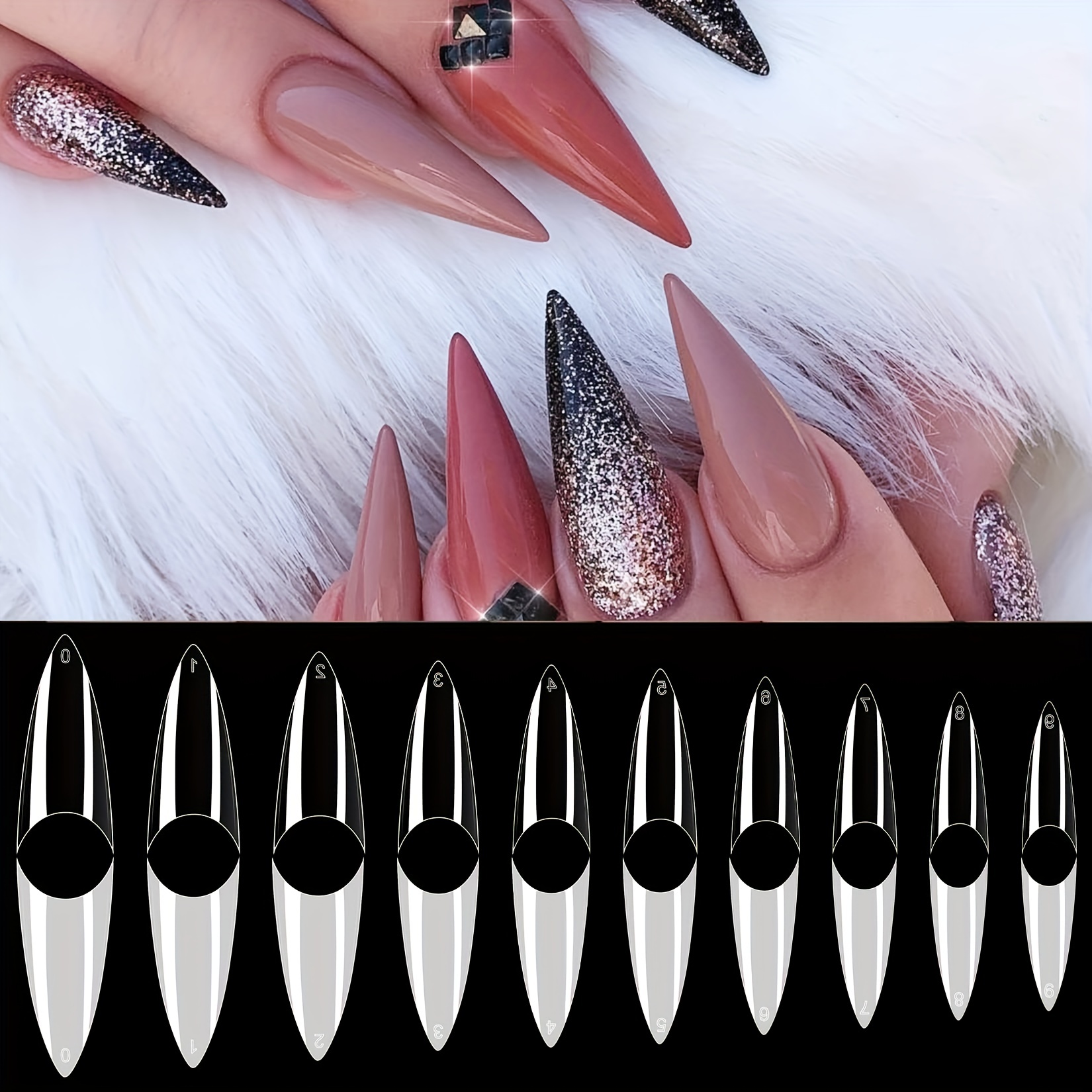 Stiletto Nail Forms  Professional Stiletto Nails Sculpting Grid