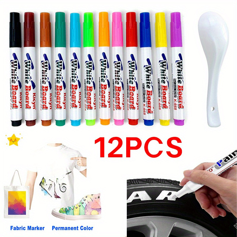Paint Pen Red Marker Paint Pen Will Writes on Tyres Metal Plastic Wood  Glass Porcelain Rubber Garden Labels Fast Drying, Waterproof Pigment Ink  Xylene