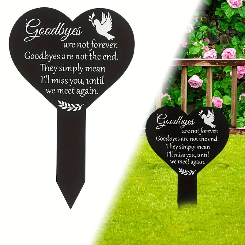  OriginDesigned Placa conmemorativa personalizada con estaca:  añade tu foto y texto, marcador de tumba para exteriores (tamaño grande) :  Patio, Césped y Jardín