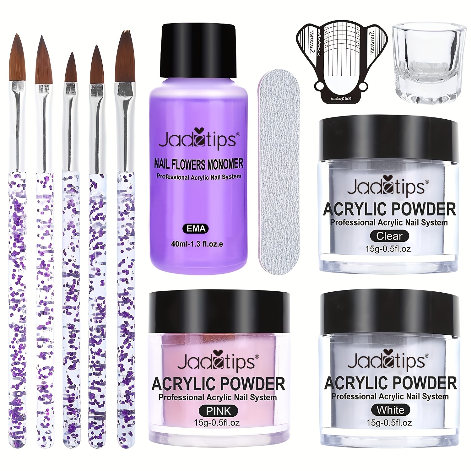 Acrylic Kit With Drill - Acrylic Powder And Monomer Liquid Set Professional  Kit Acrylic Set With Everything For Beginners Acrylic Primer Brush For
