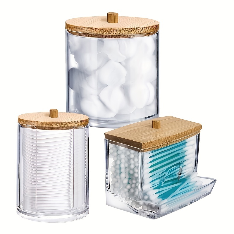 Cosmetic Cotton Pads Storage Rack Large Capacity Qtip - Temu