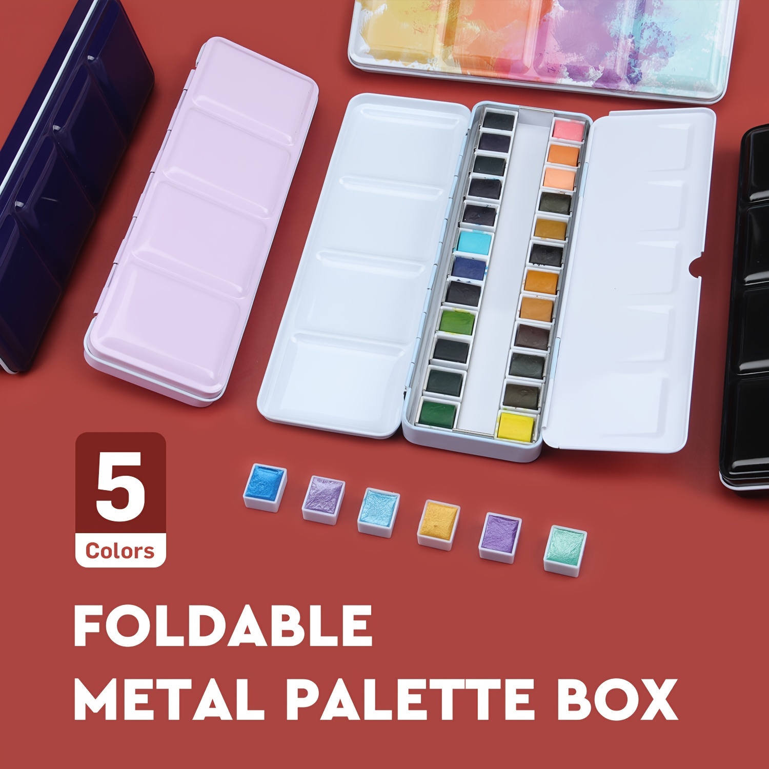 Empty Acrylic Watercolor Box Palette 24/36 Grid Portable Paint Tray  Dust-proof Magnetic Transparent Box Art Supplies