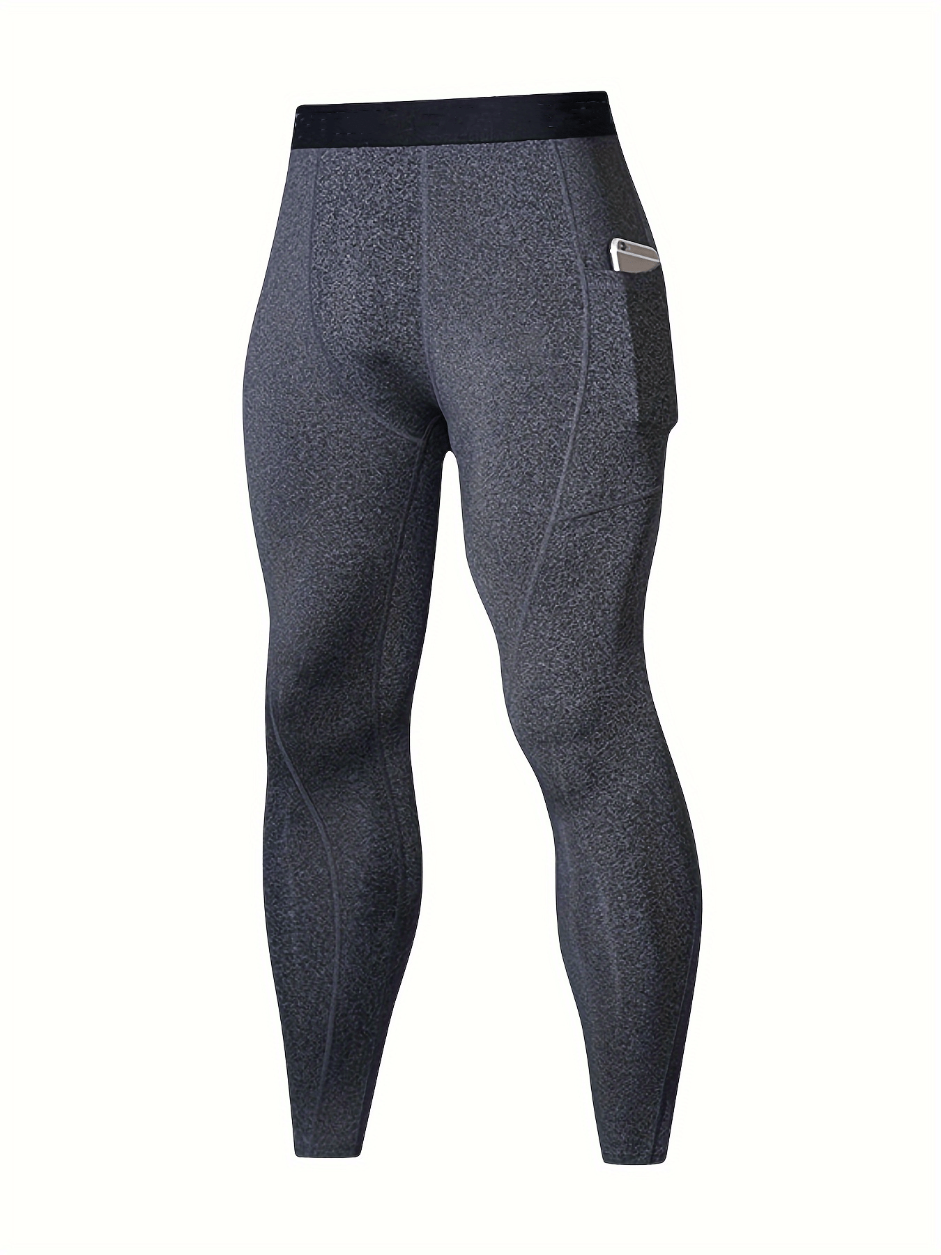 High Stretch Men's Thermal Running Leggings - Stay Warm and Comfortable  During Workouts