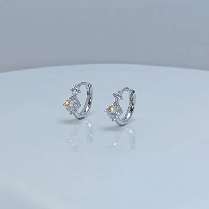 Aurabling S925 Simple Moissanite Earrings, Ear Jewelry - Temu