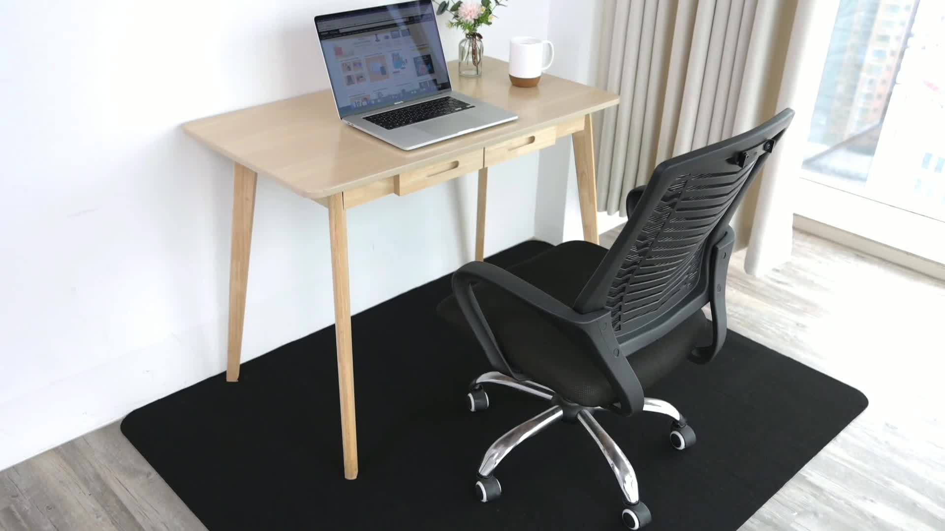  QWEZXCMI Alfombra para silla de oficina, 35,480.3 in, para  suelo de madera, antideslizante, rectangular, para el suelo, para oficina  en casa, negro, 1 : Productos de Oficina