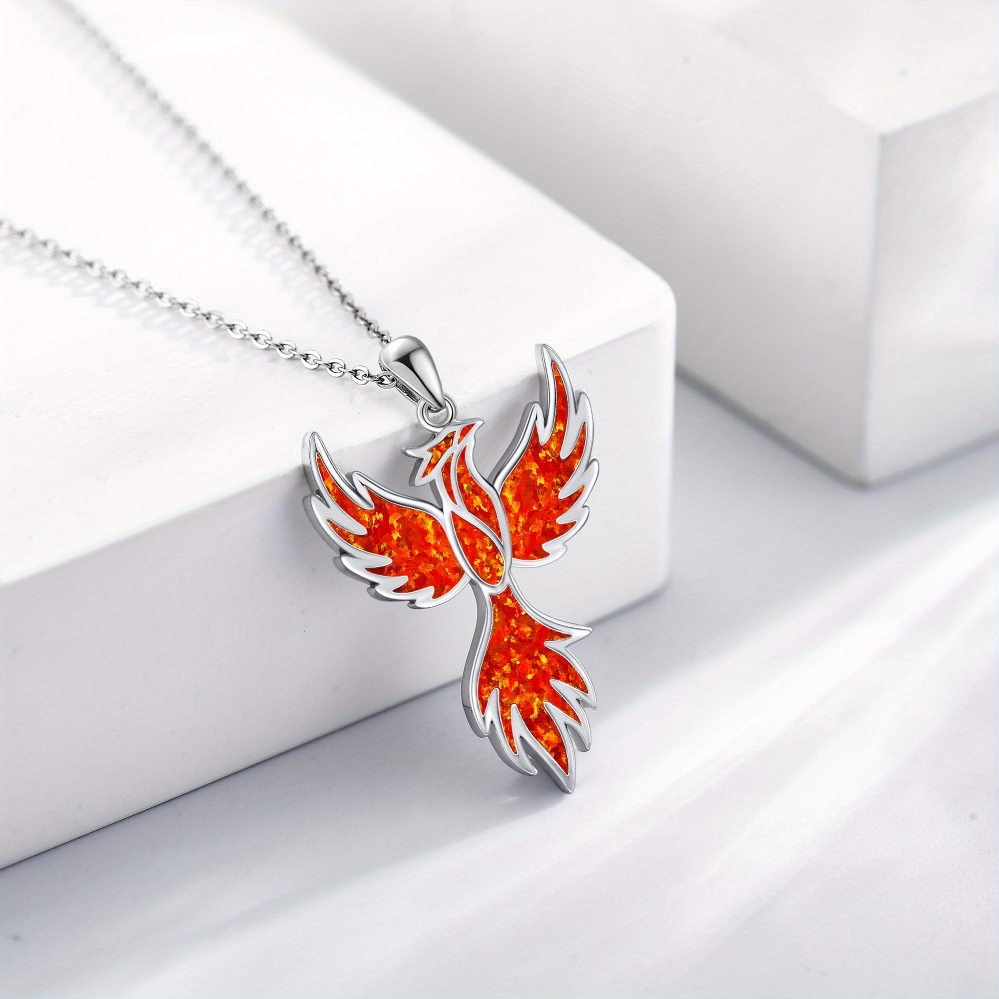 Sterling Silver Phoenix Pendant Necklace for Women