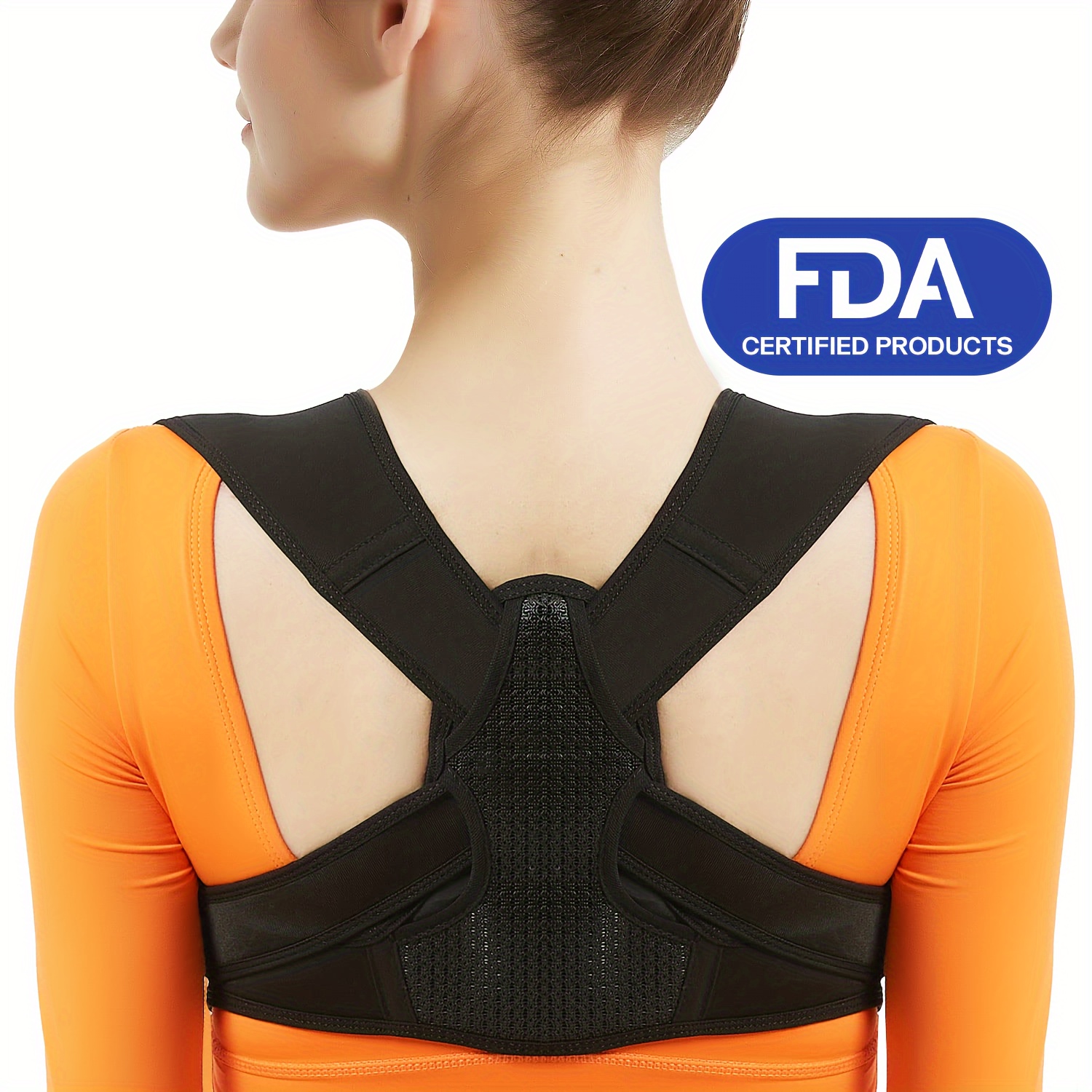Back Brace Posture Corrector - Support for Neck Shoulder Upper and Lower  Back Pain Relief,Posture Brace for Cervical Lumbar Spine,Fixed and  Adjustable
