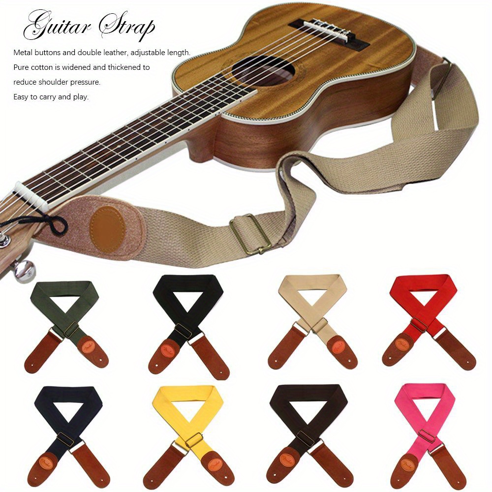 Sangle de guitare électrique réglable avec 6 supports de plectres de  guitare, extrémités en cuir PU, accessoires de ceinture pour guitare  acoustique basse