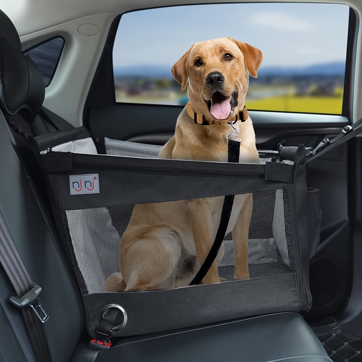 Siège d'auto pour chien Siège d'appoint pour animaux de compagnie Siège de  voiture de sécurité de voyage pour chiens de petite à moyenne taille,  imperméable à l'eau Ca pour chien
