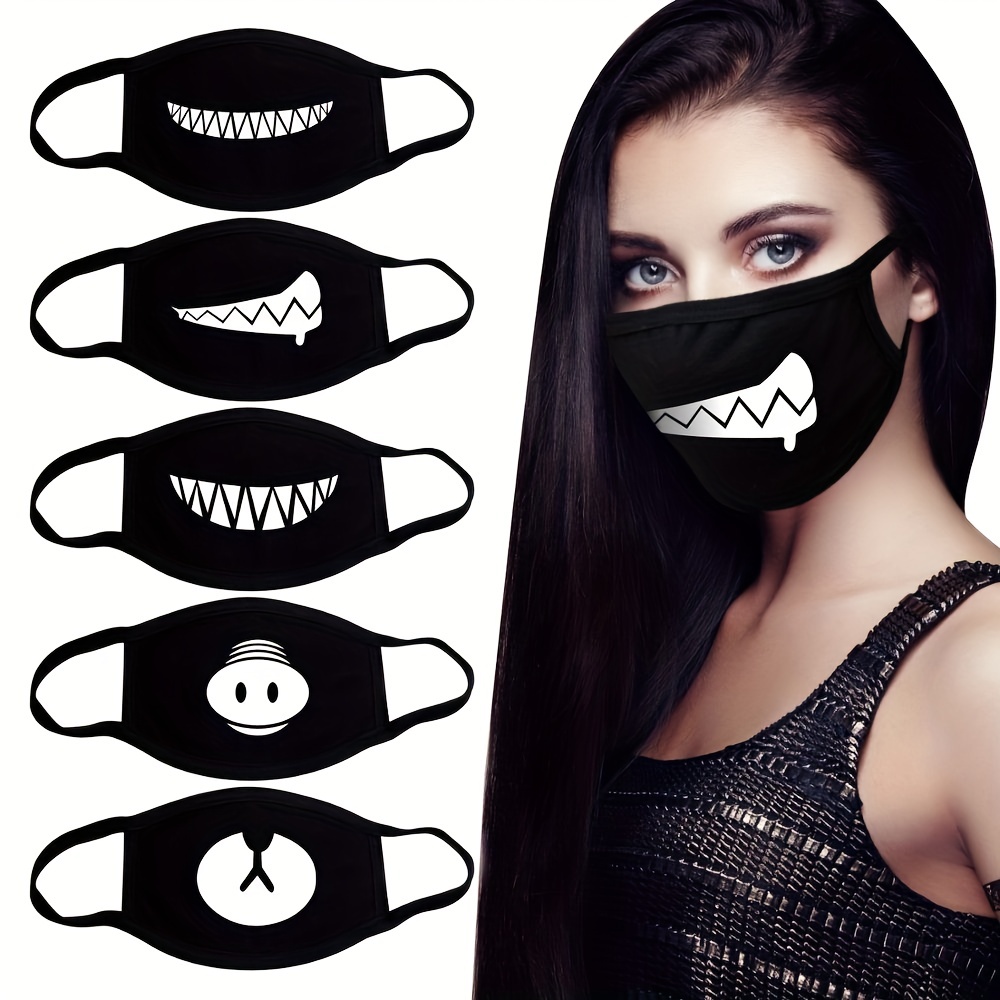 Anime Ski Mask with Design - Akat Black Balaclava B Summer Skii