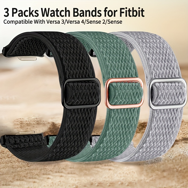 Correas de resina compatibles con Fitbit Versa 4/Sense 2 correas para  hombres y mujeres, correa de reloj ajustable de repuesto para reloj  inteligente
