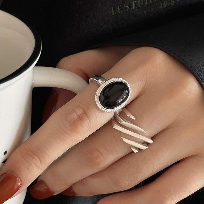 Black Adjustable Rings - Free Shipping For New Users - Temu