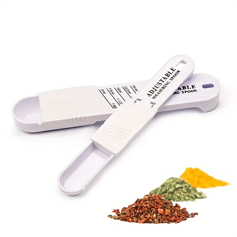 Adjustable Measuring Spoon Kitchen Double Sided Powder Metering