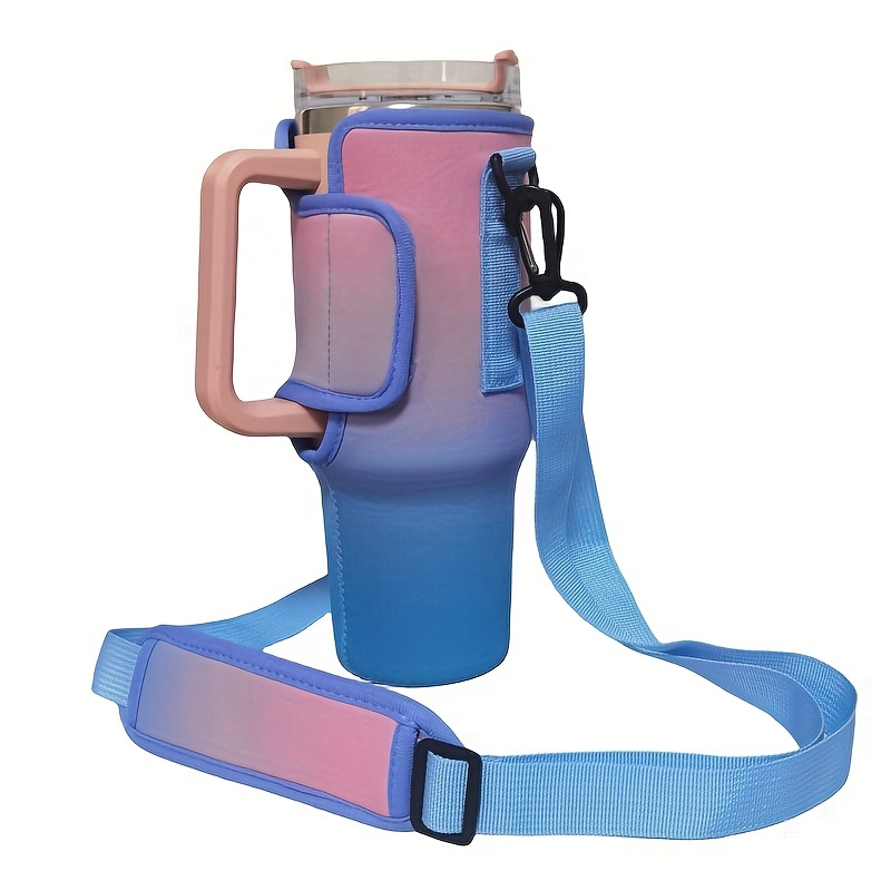 Nuovoware Water Bottle Holder, Compatible with Stanley Carrier Bag H2.0 40oz Bottle Bag with Adjustable Shoulder Strap, Neoprene Water Bottle Bag for