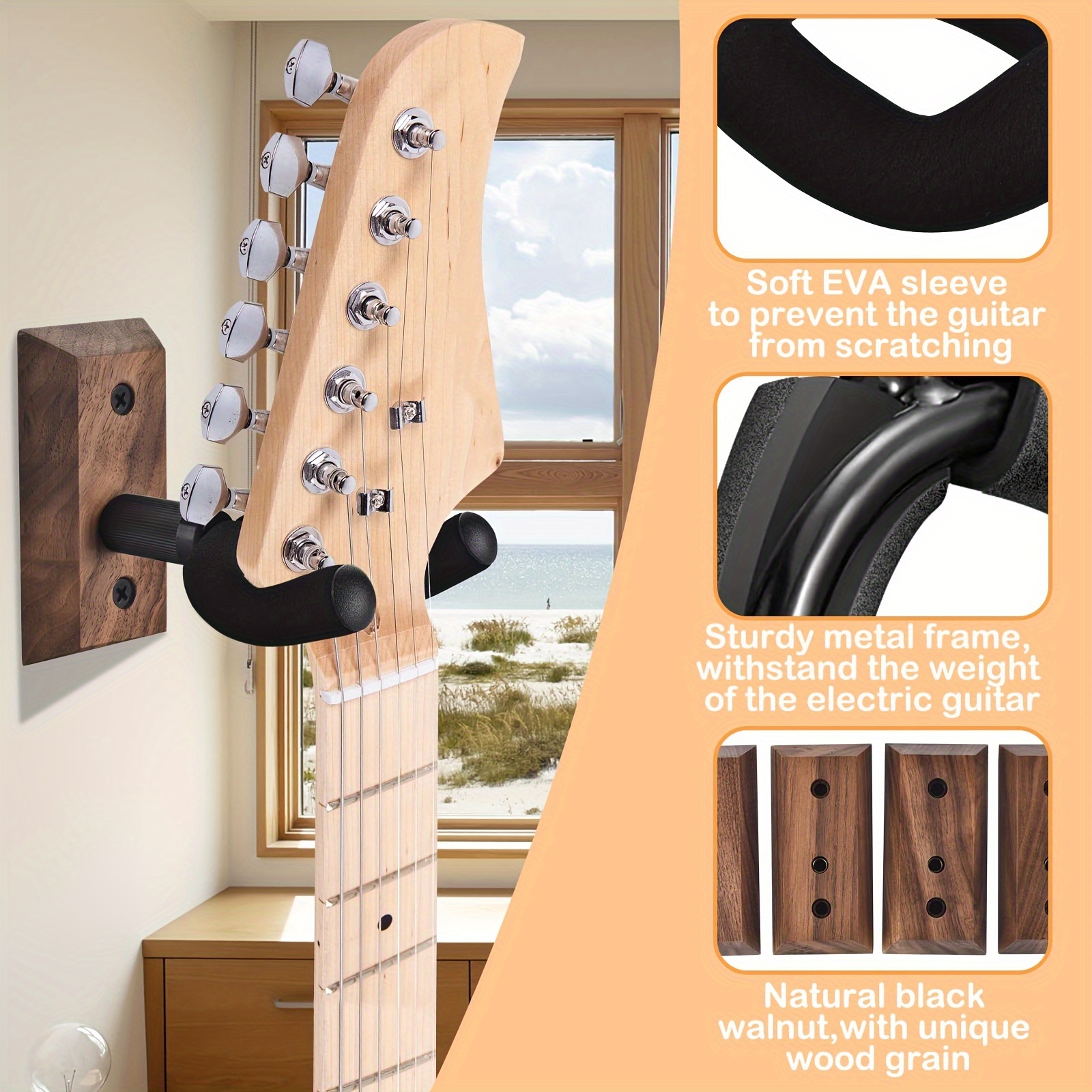 Screwless guitar wall deals mount