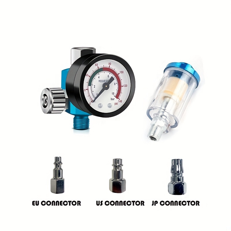 Válvula reguladora de agua, sin plomo, regulador de presión ajustable con  manómetro y filtro de agua de US Solid