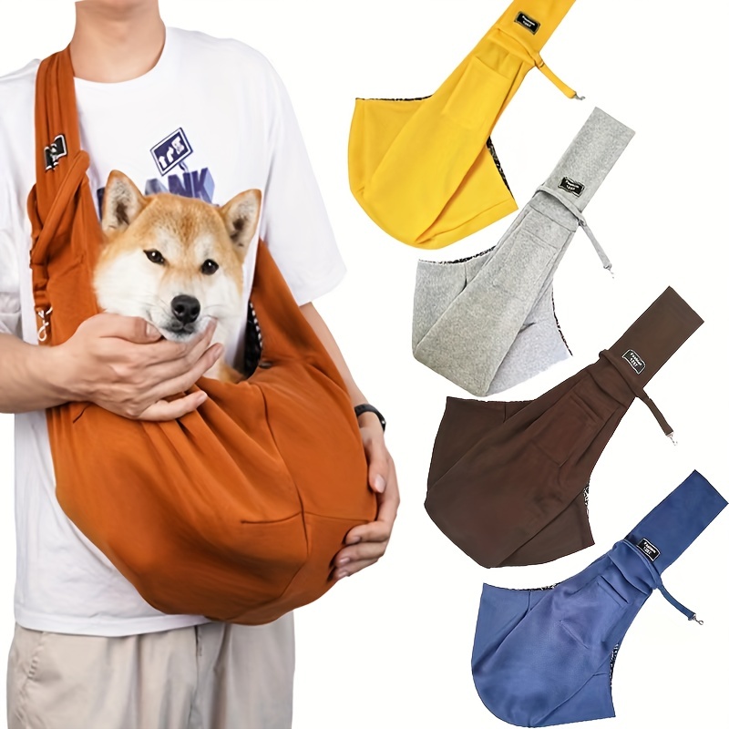 Sac de Transport pour Chien, sac à bandoulière mains libres pour petit  animal de compagnie avec sangles réglables et coussin amovible pour petits