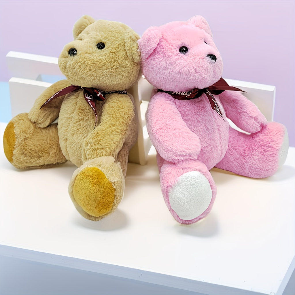 Cute GirlsBear Toy Keychain Hanging Women Plush Fur Cartoon Bear