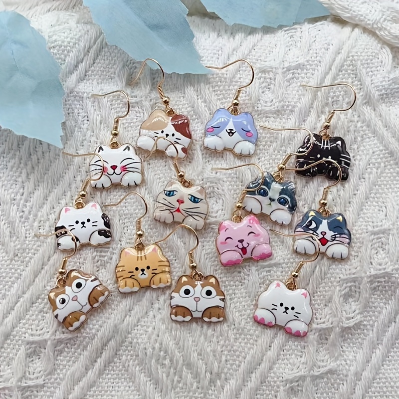 Cute hot sale cat earrings