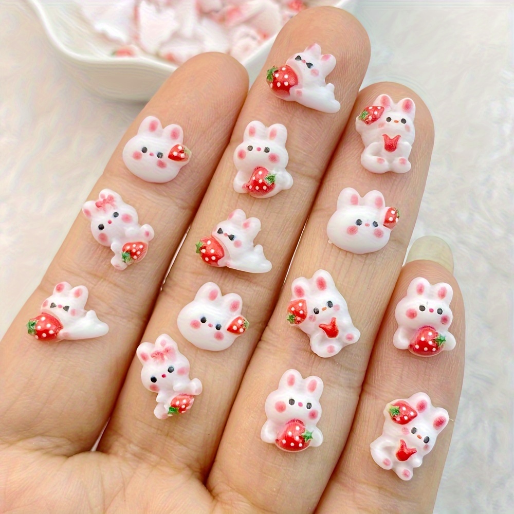 Resin Cartoon Hello Kitty Flatback Nail Art 5Pcs Manicure Decors