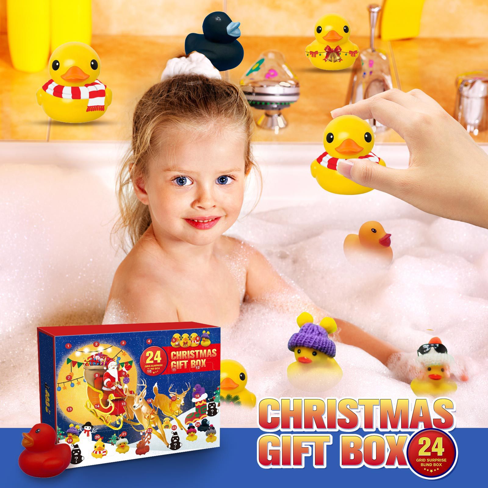 1psc Christmas Gift Cute Duck Storage Box Sorting Box - Temu